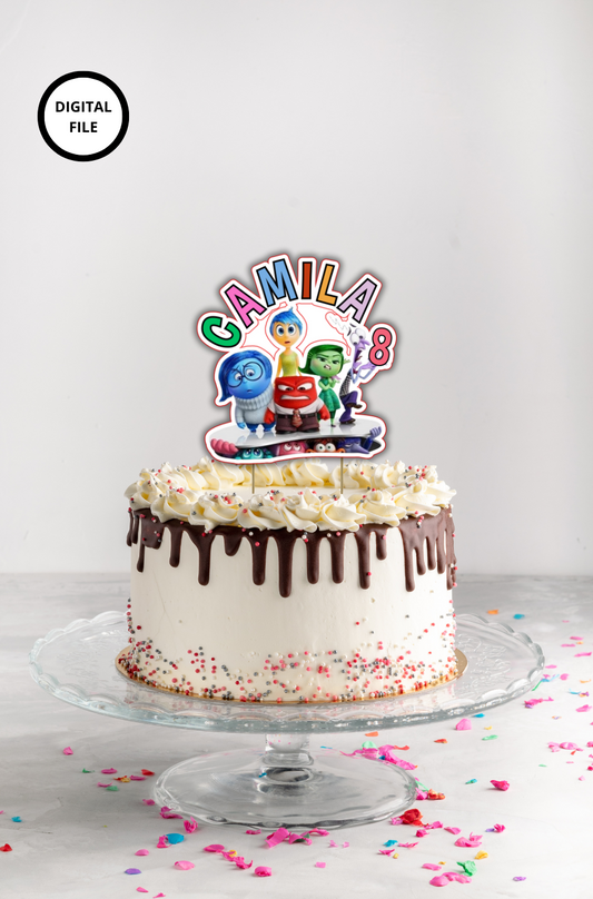 Inside out 2 cake topper customizable - Digital download