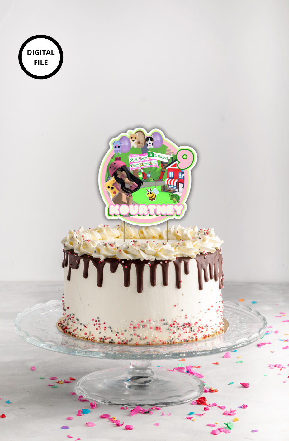 Cake topper ADOPT ME personalizzabile