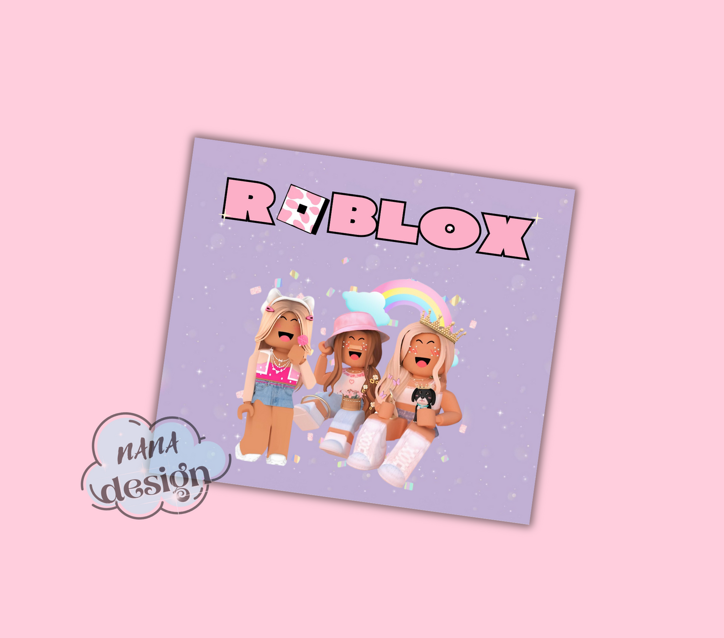 Tumbler design Roblox girls - Digital download