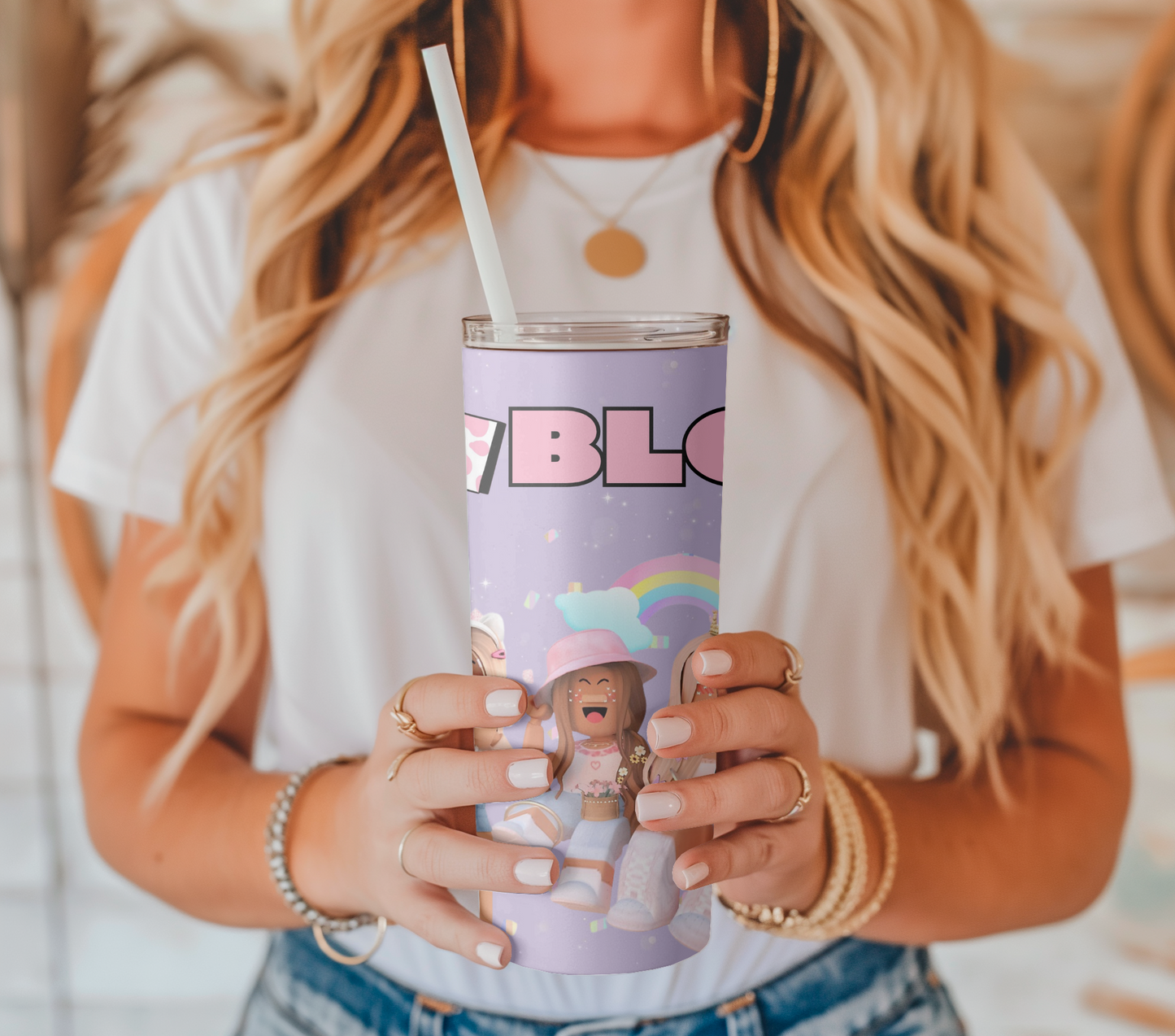 Tumbler design Roblox girls - Digital download